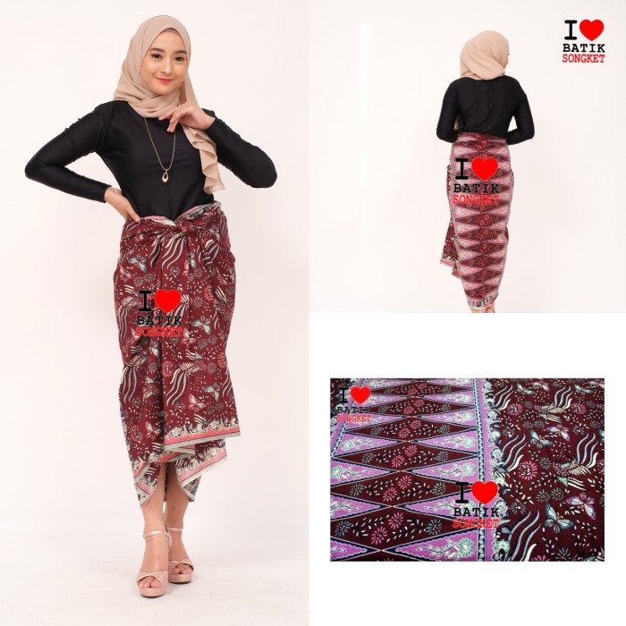 Terlaris Sarung Betawi Motif 4 Tumpal Pucuk Rebung Bahan Kain Batik Jakarta