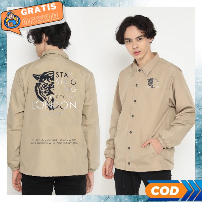 Jaket Cowok Olahraga Pria Anti Air Jeket Original Jaket Parasit Olahraga Keren Parasut Pria Olahraga