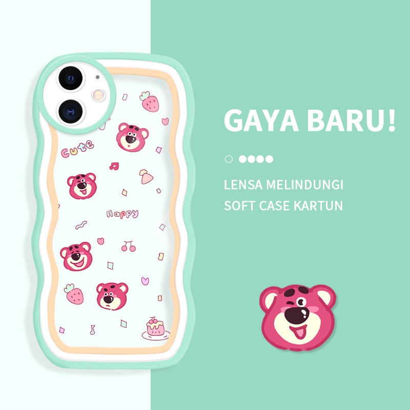 Casing Ponsel untuk iPhone 11 12 Pro MAX XR X XS MAX 12 Mini Case Kartun Lucu Beruntung Berwarna war