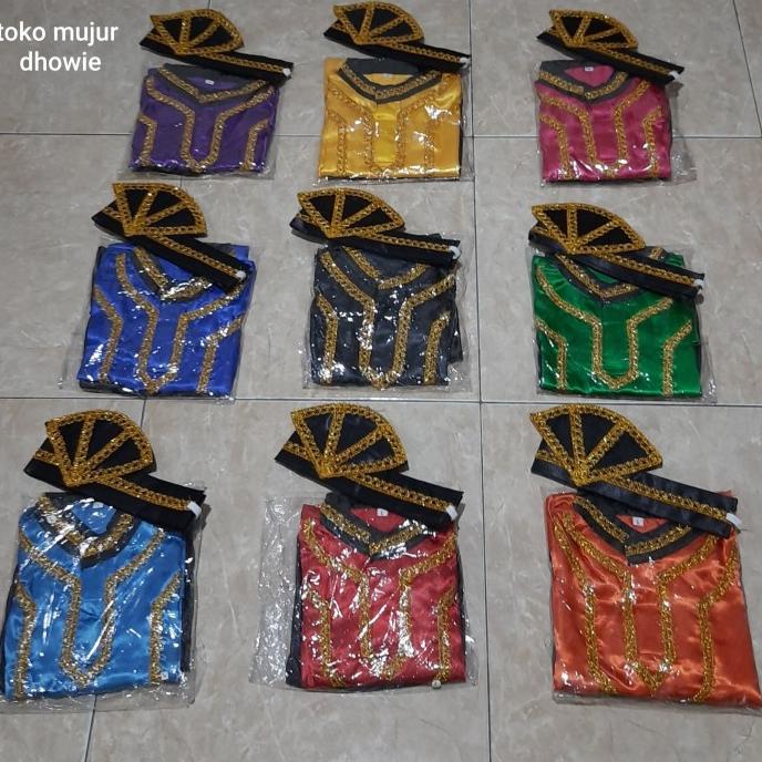 baju adat anak aceh saman perempuan xl dengan topi kipas