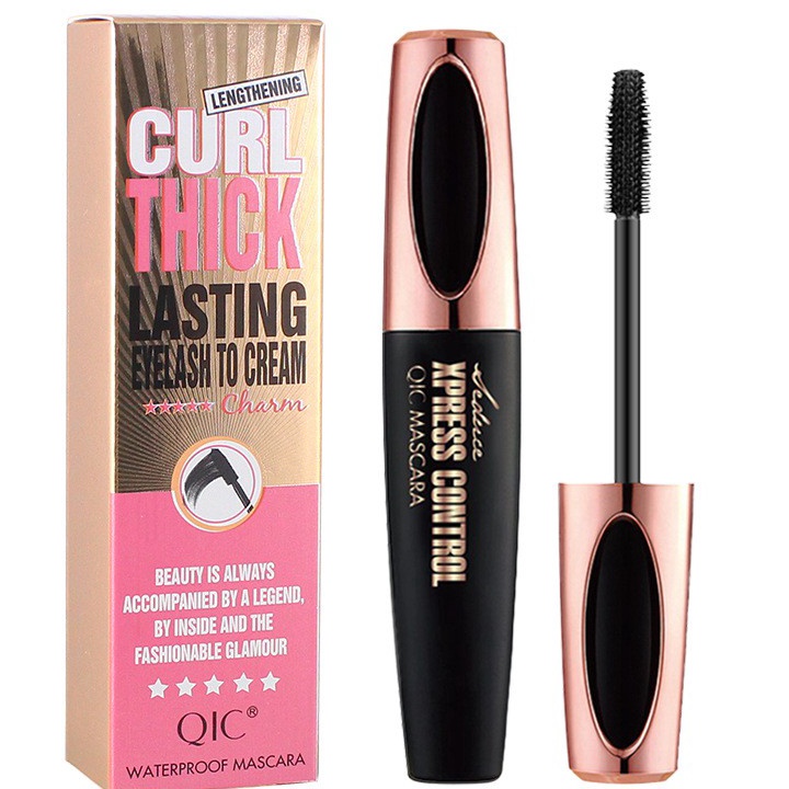 Bestseller QIC 4D Silk Fiber Lash Mascara / Eyelash Mascara Heavy Full Figure