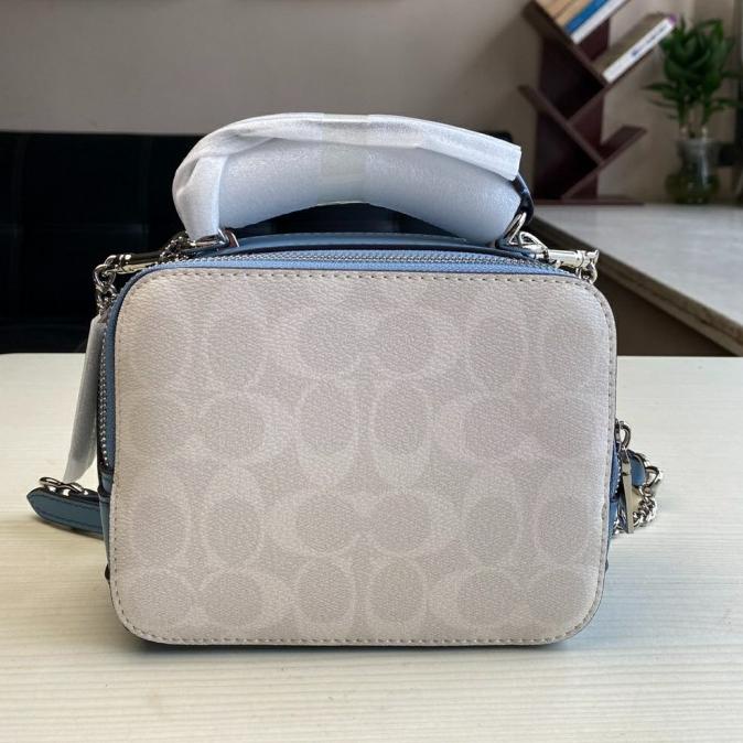 Disney X Coach Box Crossbody In Signature Canvas With Cinderella