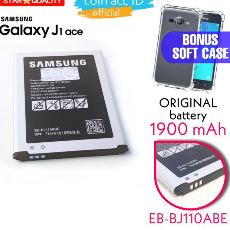 HARGA SPESIAL. BATERAI SAMSUNG galaxy J1 ACE SM-J110 [original EB-BJ110ABE] batre/batu HP double IC 