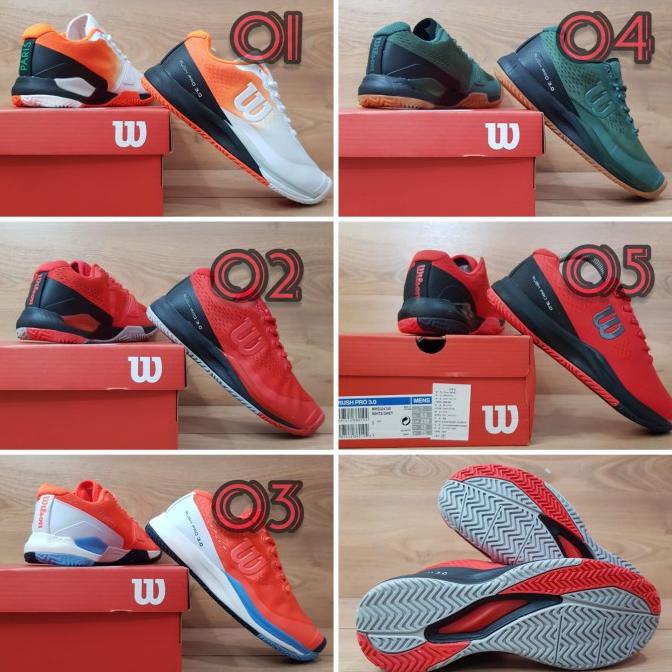 Sepatu Wilson Rush Pro 3.0 Sepatu Olahraga Tenis Tennis