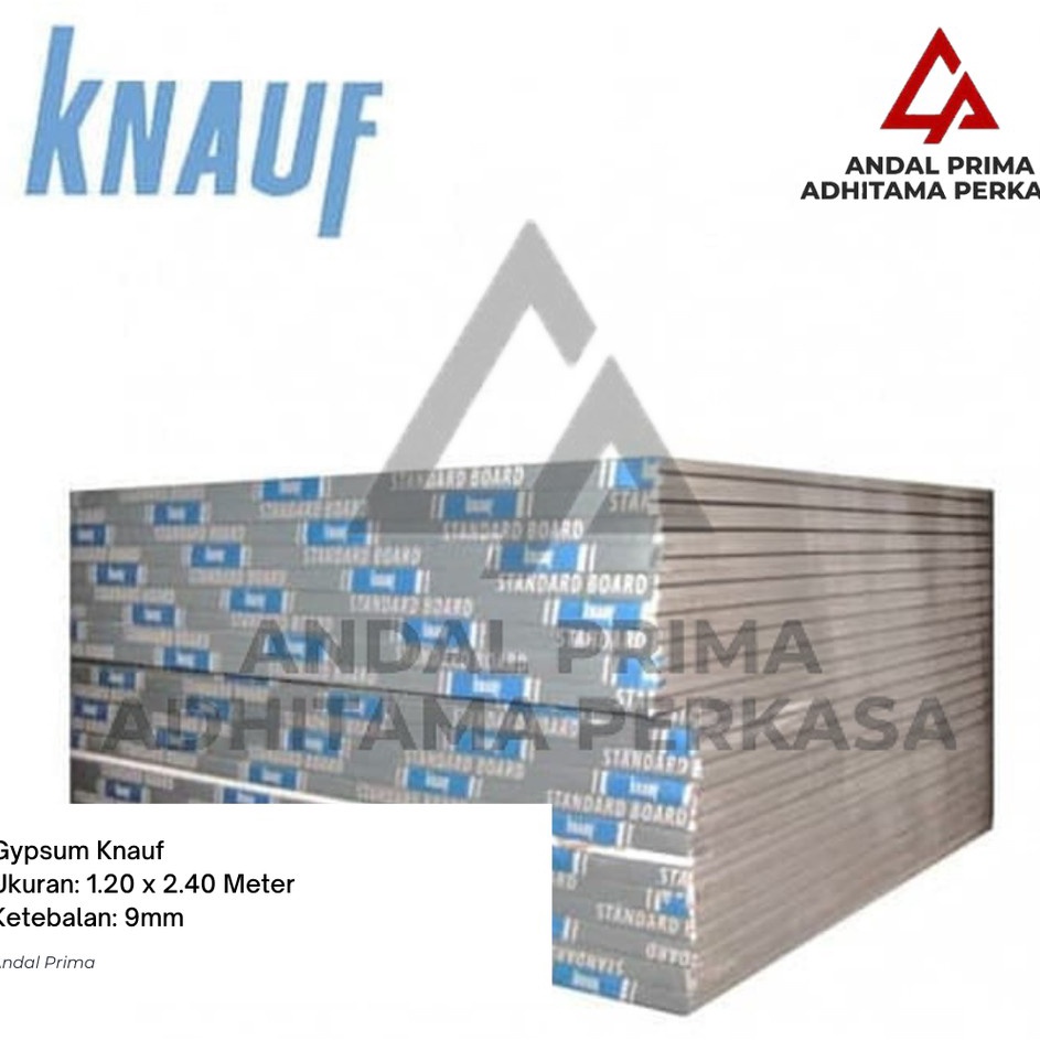 ➧✾ Gypsum Knauf 9mm 1.20 x 2.40 Meter - Gipsum Board Harga Murah