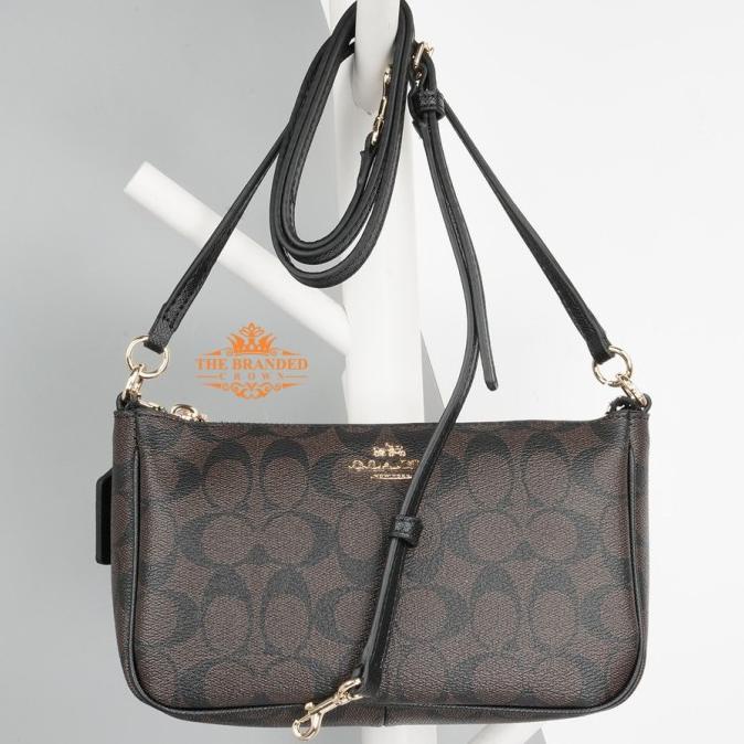 Tas Coach 58321 Signature Top Handle Pouch Mahogany