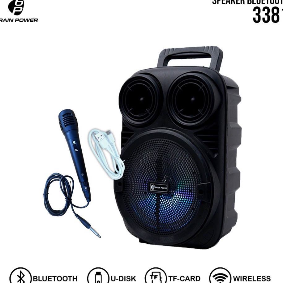 TERPERCAYA. BRAIN POWER - KIMISO Speaker wireless Bluetooth  3381 Mini 6.5 inch Brain power
