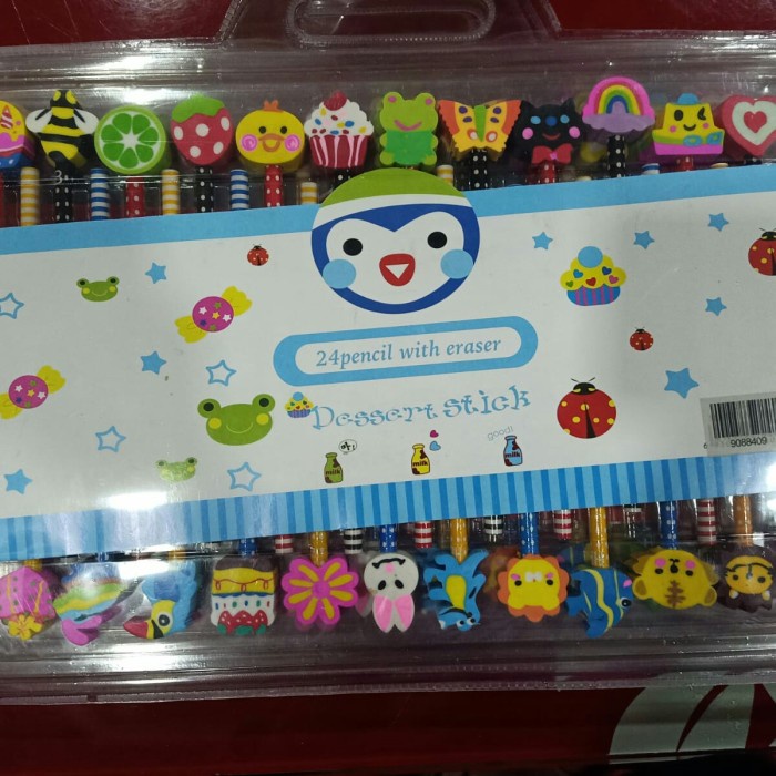 

Aurealia Pensil Dan Penghapus Karakter Lucu Perpack 24Pcs