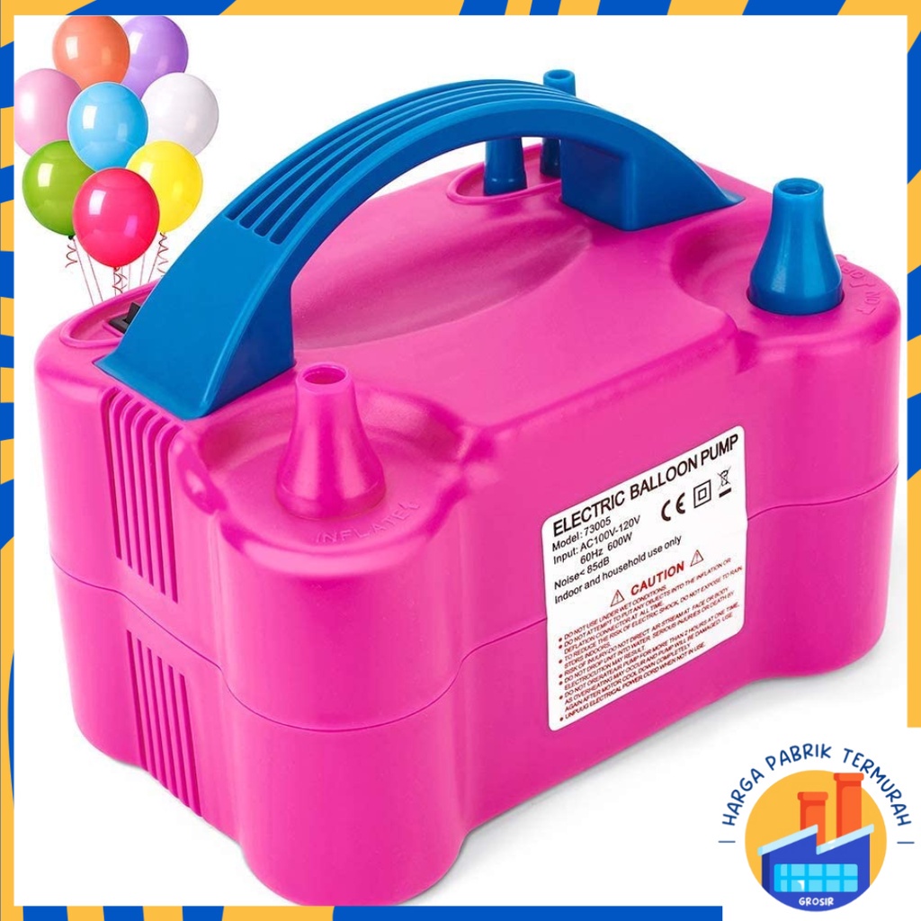 HPT Pompa Balon Elektrik Listrik 2 Lubang Electric Balloon Pump Pompa Angin 2 IN 1 Vacum And Blow
