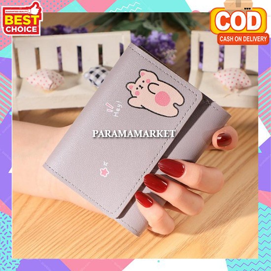 Dompwt Perempuan Simpel Elegan Dompet Ibu2 Mewah Import Donpet Kartu Lipet Sedang Dmpt Lipat Kecil D