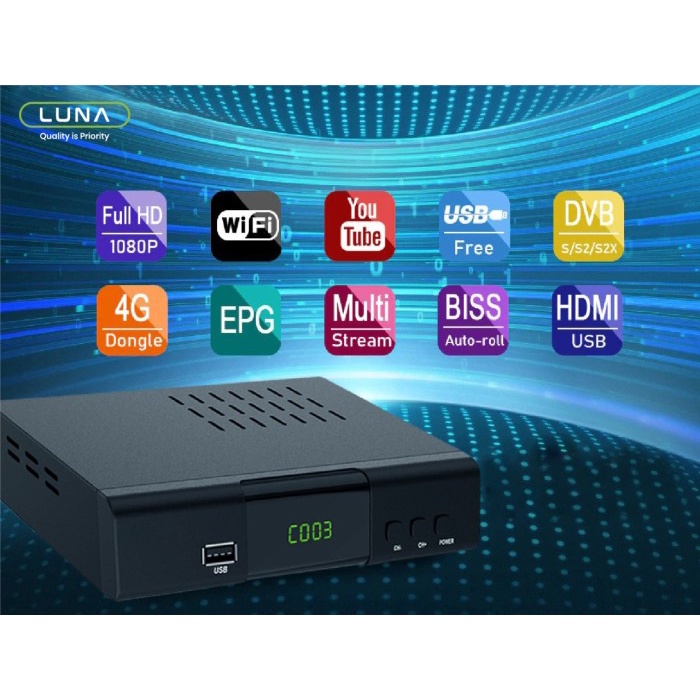 NEW SERIES LUNA X EVERCOSS SET TOP BOX TV PENERIMA SIARAN DIGITAL FULL HD STB ORIGINAL TERBARU