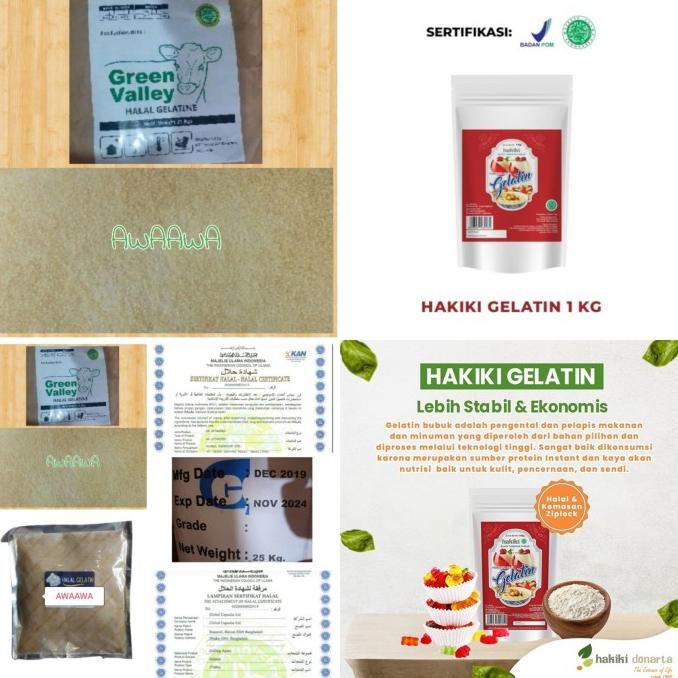 

Terbaru 1Kg 1000Gr Serbuk Bubuk Murni Gelatin Gelatine Powder Sapi Halal Mui