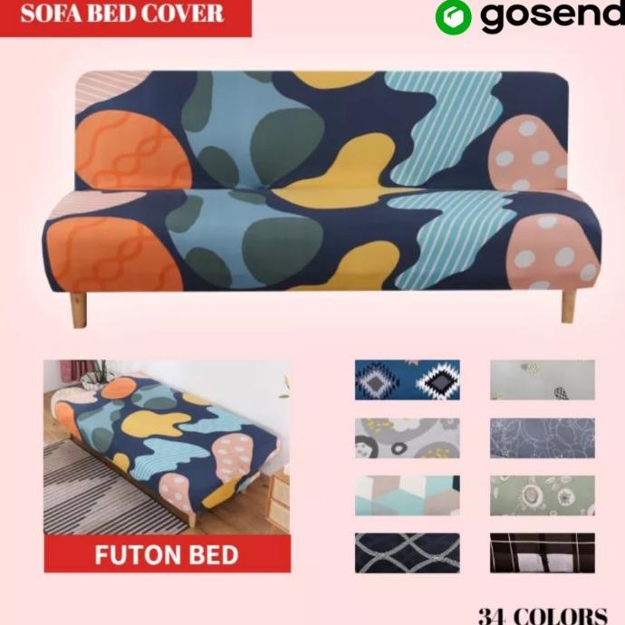Terbaru Sarung Sofa Bed Motif Elastis Cover Sofa Bed Polos Kursi Sofa Furnitur