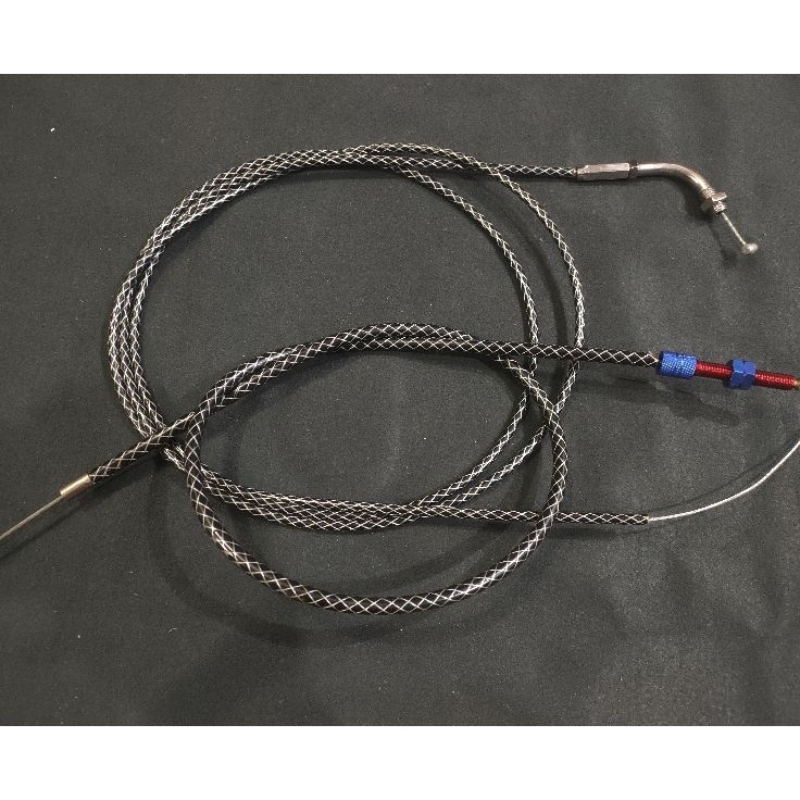 Grosir PAKET Kabel Gas Serat karbon Carbon Tali gas Variasi 190cm dan Kabel Kopling/tali kopling var