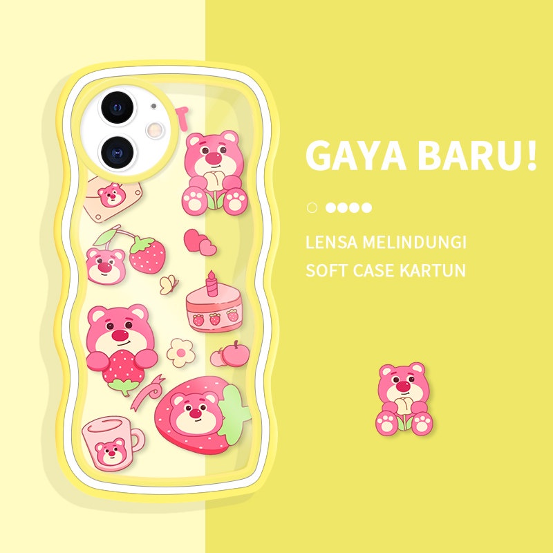 Casing Ponsel untuk iPhone 11 12 Pro MAX XR X XS MAX 12 Mini Case Kartun Lucu Beruntung Berwarna war