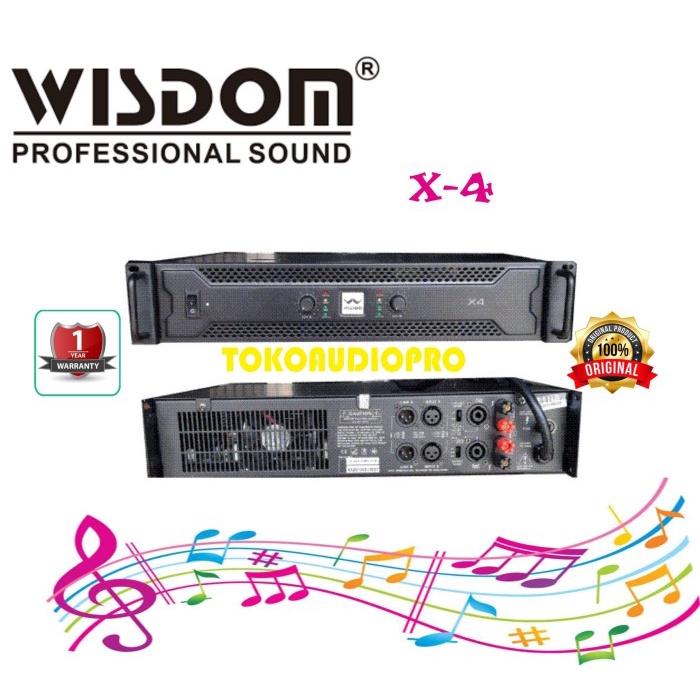 WISDOM X4 X-4 X 4 POWER AMPLIFIER