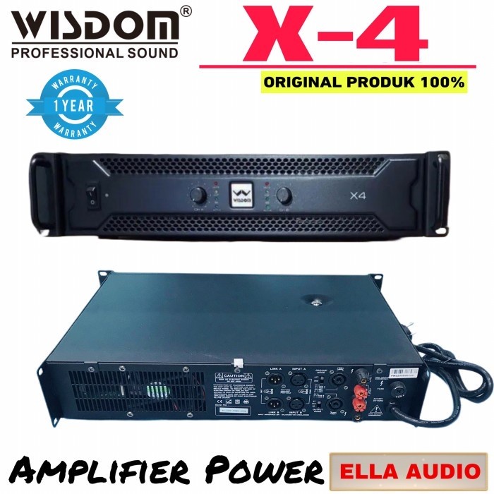 POWER AMPLIFIER WISDOM X4 AMPLI WISDOM X4 ORIGINAL