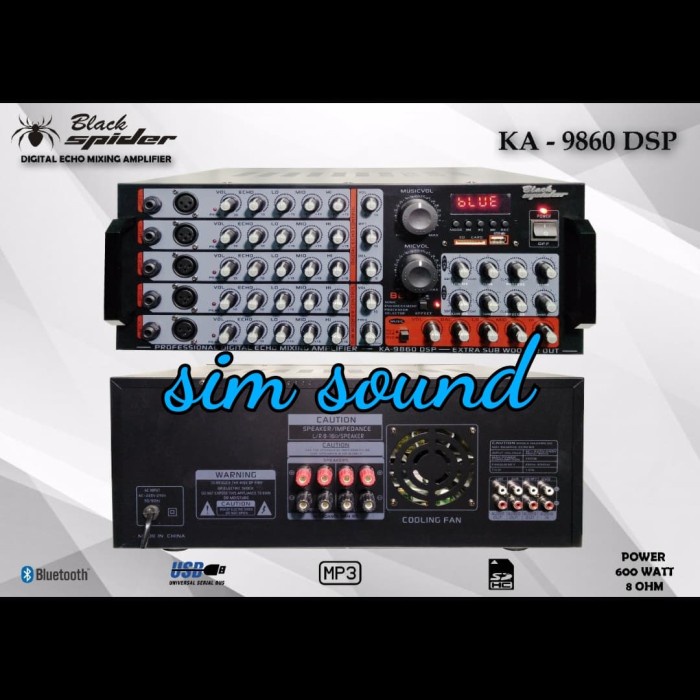 POWER AMPLIFIER BLACK SPIDER KA 9860 DSP AMPLI BLACKSPIDER 9860DSP ORI
