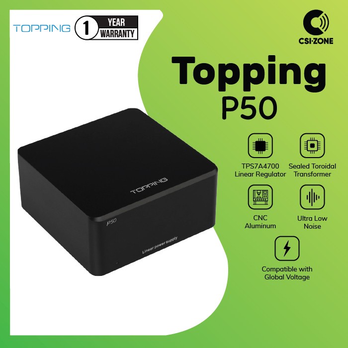 TOPPING P50 ULTRA LOW NOISE LINEAR POWER SUPPLY