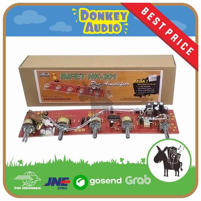 KIT TONE CONTROL BIFET HK201 HK 201 HK-201 DENGAN RELAY TONE BELL BGR