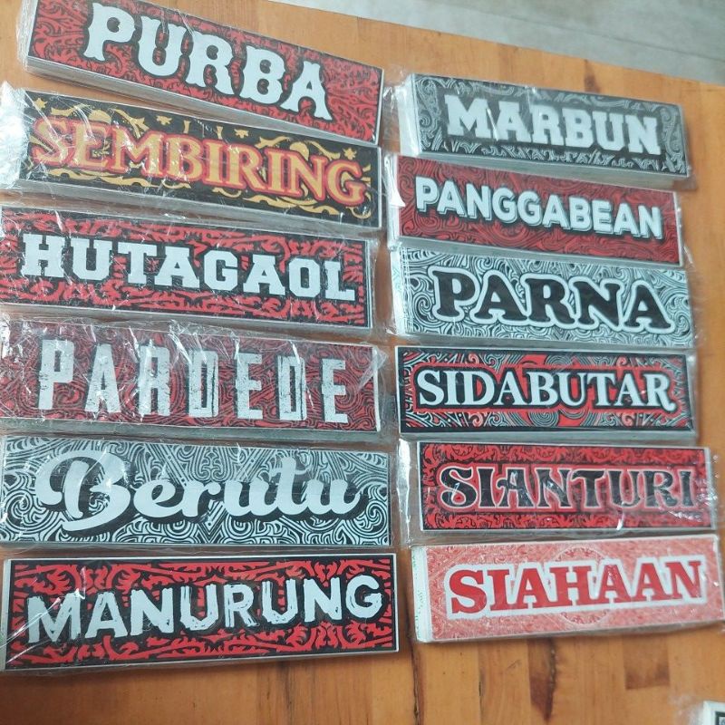 Stiker Marga Batak (3pcs setiap pengiriman)