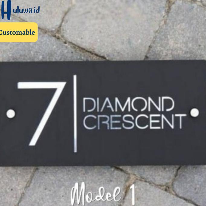 Nomor Rumah Acrylic Alamat / Alamat Cafe Cantik / Premium / Custom