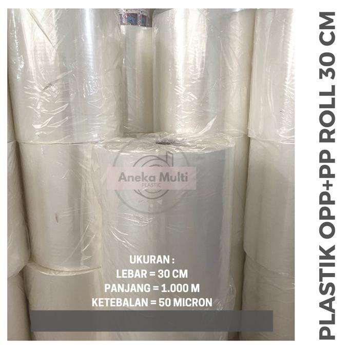 Plastik Roll OPP PP Packing Kemasan Sachet Renteng 30cm x1000m