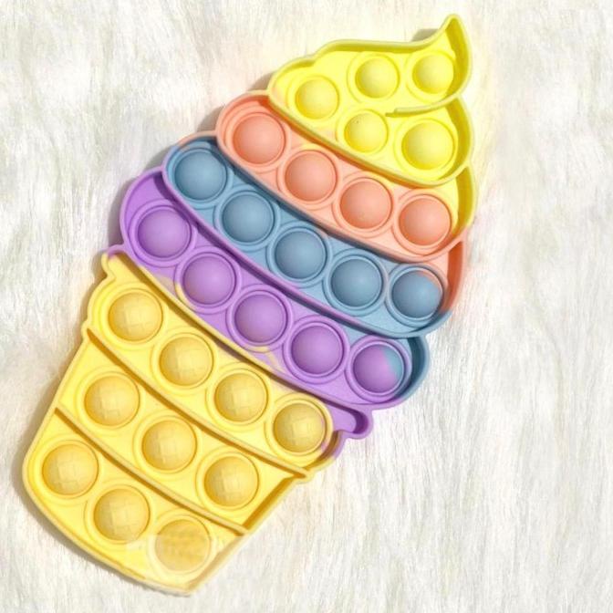 

POP IT PASTEL ICE CREAM CONE / popits lucu es krim murah rainbow its