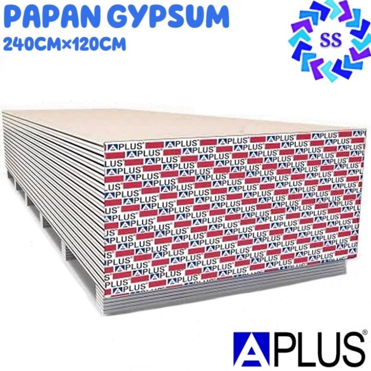 Super Promo.. PAPAN PLAFON GYPSUM-G-PLUS 9MM (120CM X 240CM) FQS