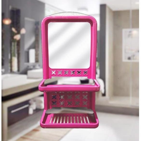 Limited Rak Kamar Mandi Serbaguna/ Cermin Gantung Plastik/ Rak Sabun Finesse