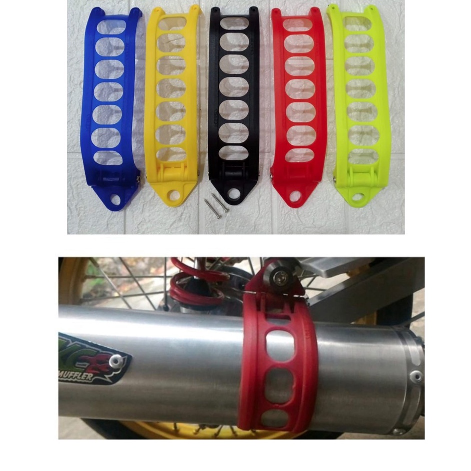 ー mA Breket Kleman Pelindung Knalpot Karet Pelindung Knalpot Gantungan Knalpot Racing Anti Panas Uni