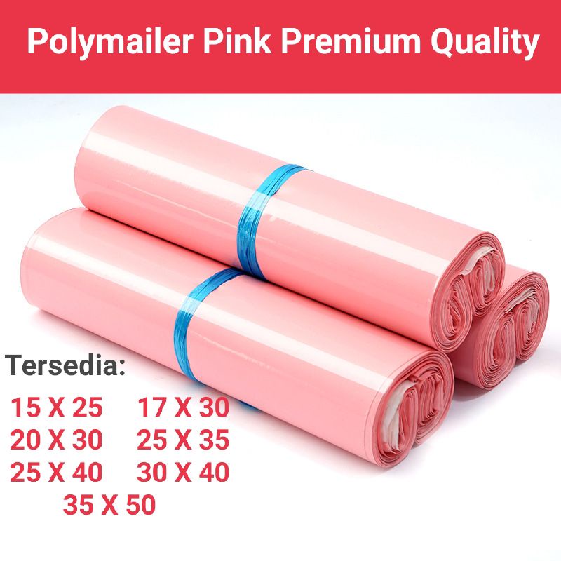 

QUM POLYMAILER BAG/PLASTIK POLYMAILER PINK/PLASTIK ONLINE SHOP/POLYMAILER WARNA BJZ