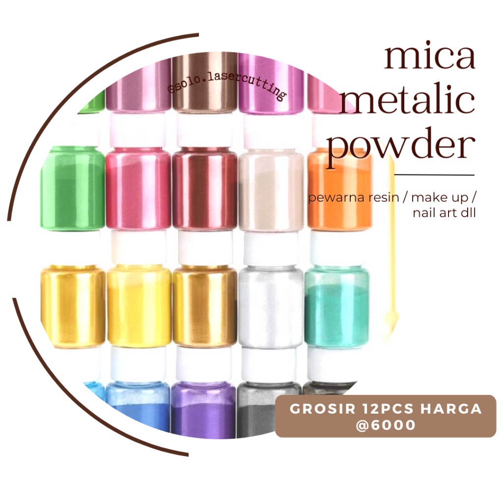 

HNW 50 WARNA 10G METALIC POWDER / MICA POWDER / BUBUK METALIK PEARL / SHIMMER HENNA / PEWARNA SABUN