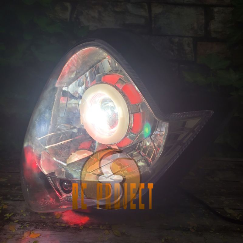 LAMPU DEPAN VIXION OLD PLUS PROJIE REFLEKTOR VIXION OLD PLUS PROJIE PNP
