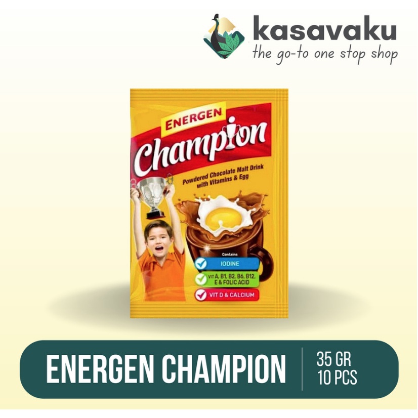 

Susu Energen Sereal champion 4 in 1 ( 1 renceng isi 10 sachet @ 35 gr)