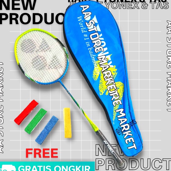 Yo ( FREE ONGKIR ) RAKET YONEX LOKAL 22 LBS RAKET & TAS RAKET SENYAWA FREE GRIP ✼ ★