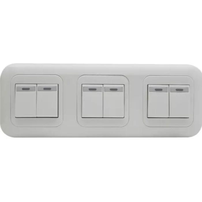 Saklar Panasonic 6 Gang Putih