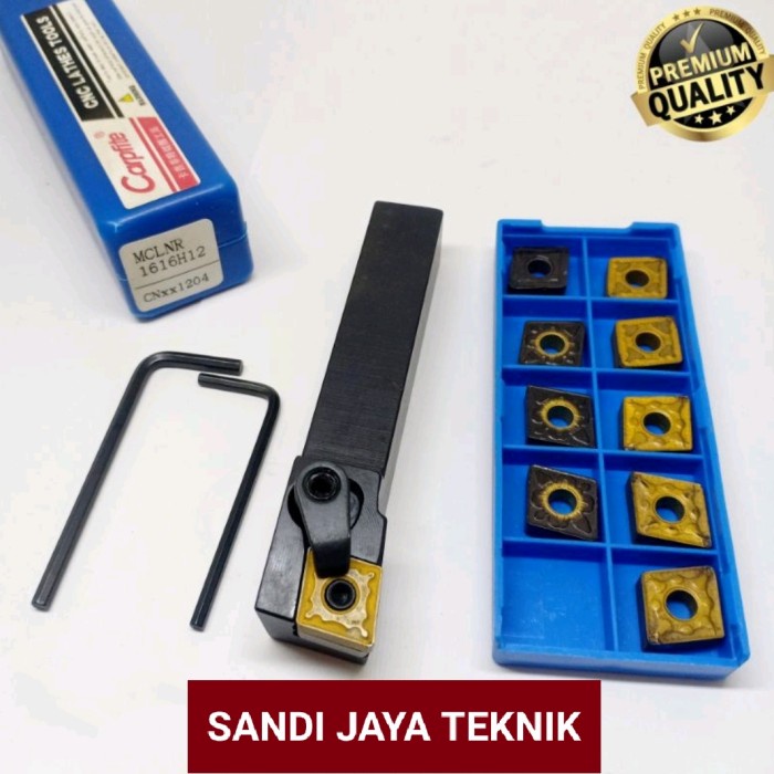 Holder Mesin Bubut Luar Pahat Bubut Cnc Mclnr1616H12 Set Insert Cnmg12