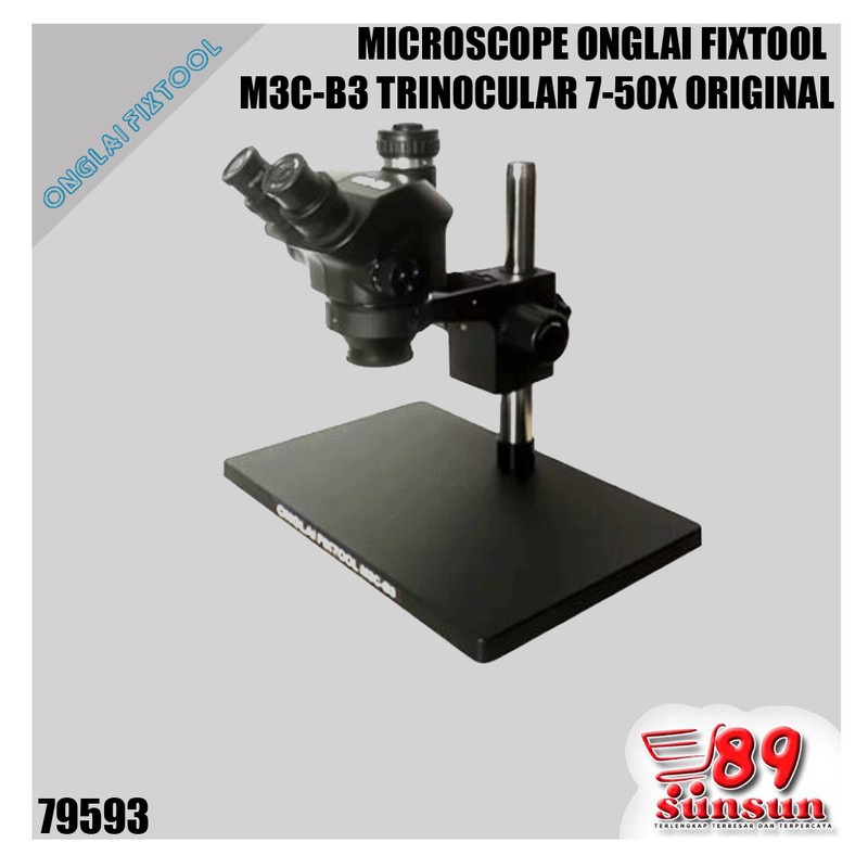 MICROSCOPE ONGLAI FIXTOOL M3C-B3 TRINOCULAR 7-50X ORIGINAL