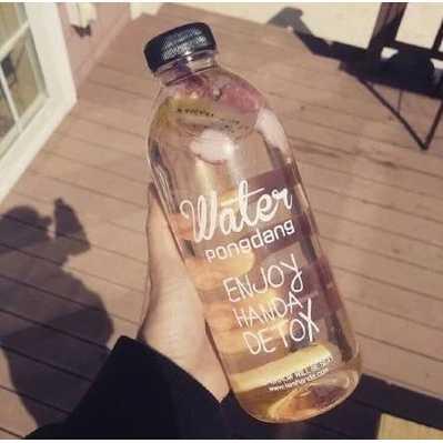 LAMHANDA Botol Minum Plastik Detox Infused Water 1L