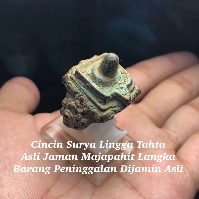 Cincin Kuno Lingga Tahta Asli Majapahit Langka
