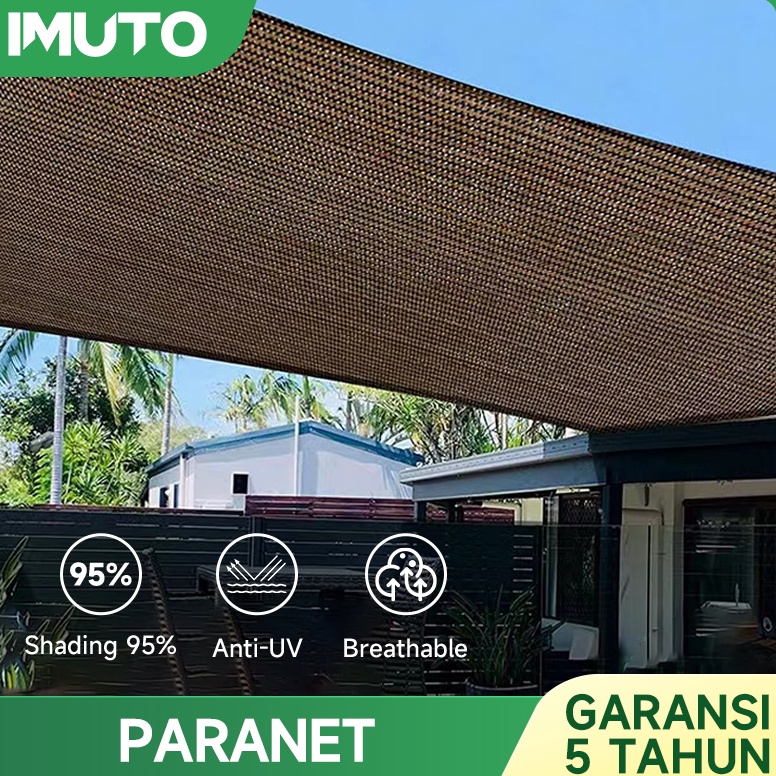 Makin murah3u8Ti IMUTO  jaring paranet 90% Anti UV Sunshade Net Tabir surya coklat jaring taman para