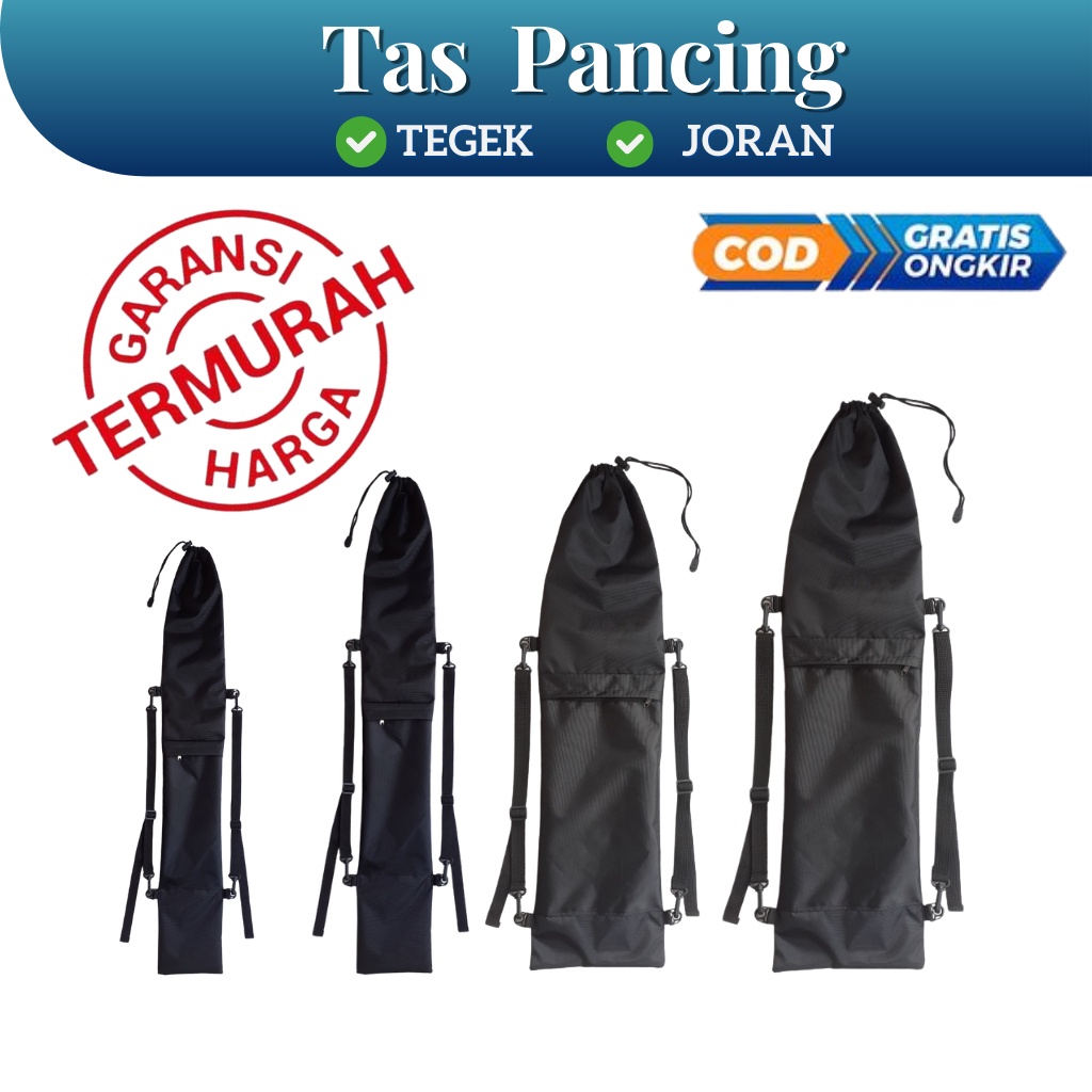 Tas Tegek Pancing Waterproof Murah / Tas Joran Pancing / Tas alat Pancing / Tas Pancing Serut Murah 