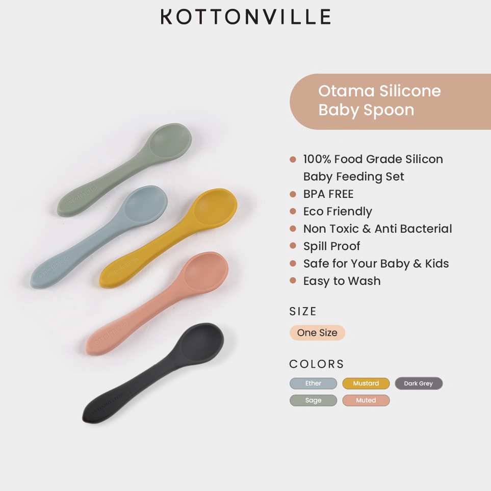 Tempat Minum Anak Produk Terkini TUPPERWARE ASLI _Kottonville - Sendok Makan Anak Bayi Otama Silicon