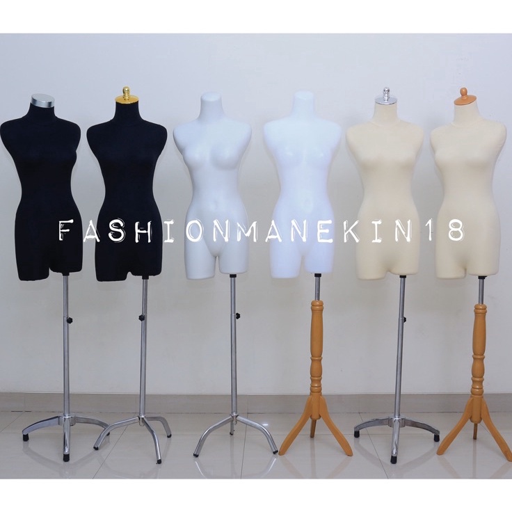 dJ MANEKIN WANITA DEWASA PAHA SETENGAH BADAN - FULLSET KAKI TIANG - PATUNG BAJU WANITA ATASAN DAN CE