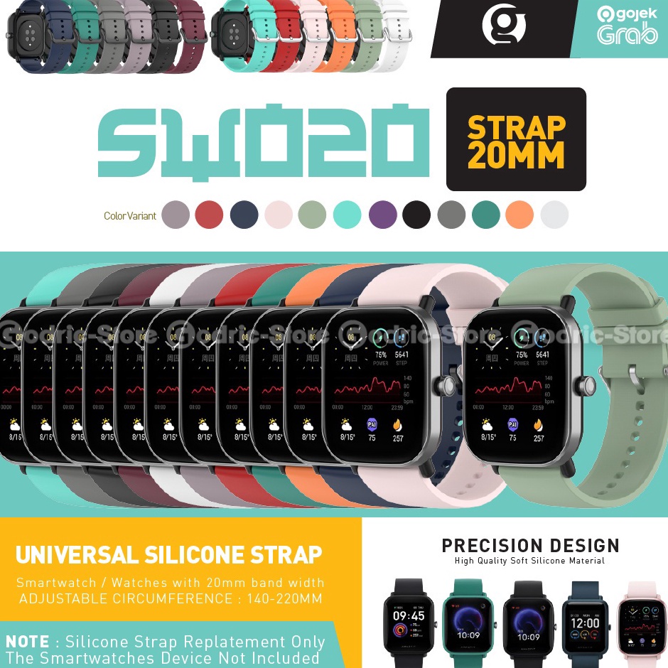 Tempat Minum Anak Produk Terkini TUPPERWARE original ーSW20 Silikon Strap 20mm for Amazfit GTS 2 3 4 