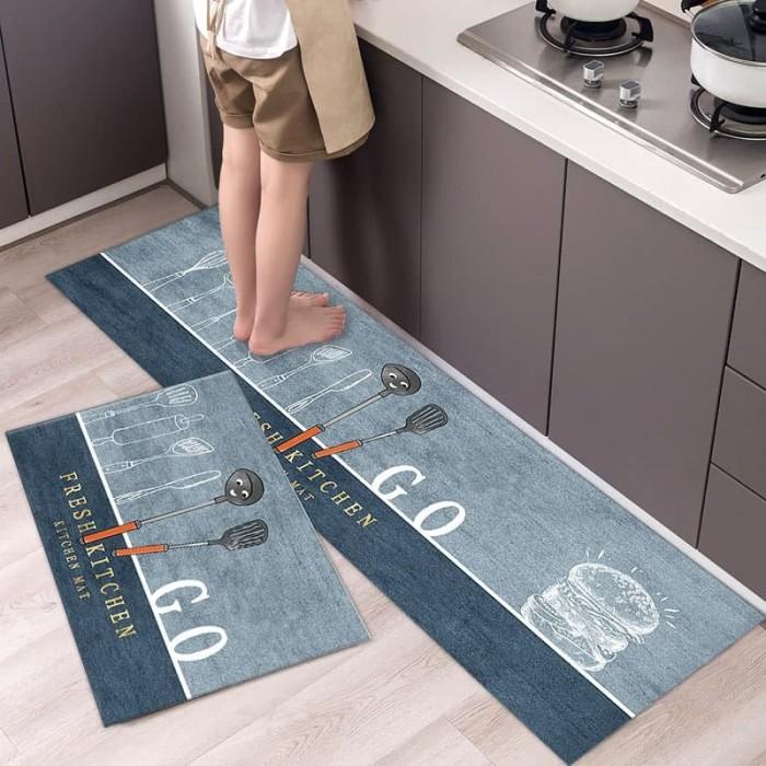 1Set Keset Dapur Anti Slip Lucu Aesthetic Minimalis