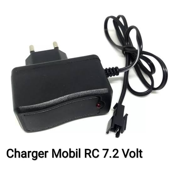 charger mobil Batre Baterai Mobil RC 7.2 7,2 volt soket hitam remot casan I5Y6 terlaris cepat quick 