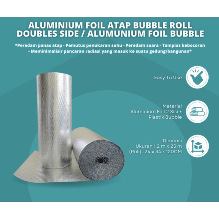 NEW aluminium foil bubble atap double 4mm