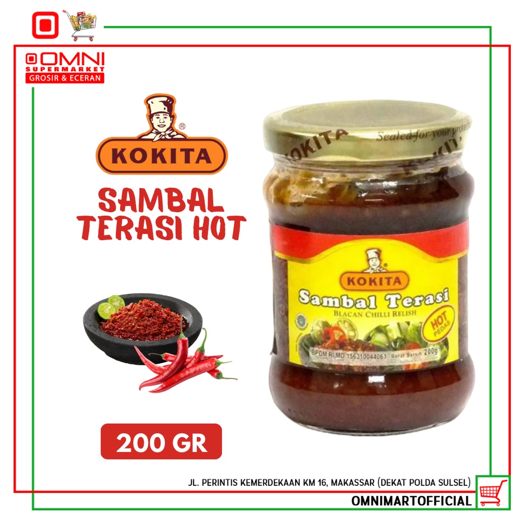 

Kokita Sambal Terasi Hot 200g
